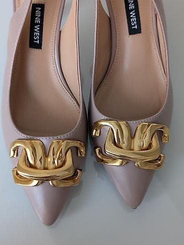 страховочный ремень: Туфли Nine West сделаны в Турции. - Модель: slingback с открытой — 5