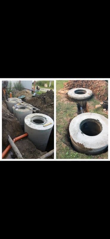 установка септиков: ЖБИ КОЛЬЦА !!! Септики под ключ город Бишкек ! 🔑 кольца собственного — 3