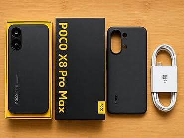 infinix smart 8 pro: Poco X8 Pro Max, Новый, 256 ГБ, цвет - Черный, eSIM, 2 SIM — 1