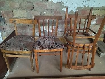 обеденный стул: Стул для кухни, Б/у, Дерево, цвет - Коричневый — 1