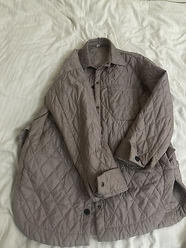 косуха оверсайз: Стеганая куртка-рубашка, универсальная и легкая. В хорошем состоянии — 1
