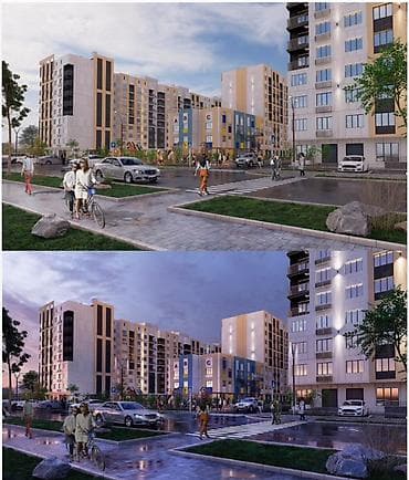 Недвижимость: 1 комната, 41 м², Кызыл Аскер 4 этаж, ПСО (под самоотделку) — 1