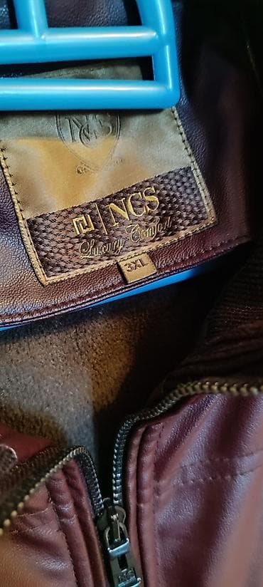 l размер мужской одежды: Кожаная куртка, Классическая модель, Экокожа, С утеплителем, 3XL — 2