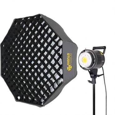 кольцевая лампа для видео: Набор Октобокс+Студийный осветитель Bobbystudio Octo-M+ (95CM+200W) — 2