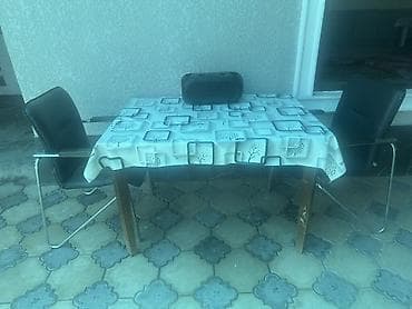 Мебель: Комплект: стол с прямоугольной столешницей и 2 креслами - Стол — 2