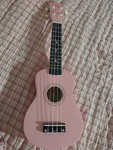 Укулеле, розовая - Размер: сопрано (самый компактный формат) - Корпус