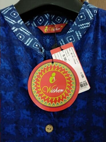 платье дордой: Детское платье, цвет - Синий, Новый — 6