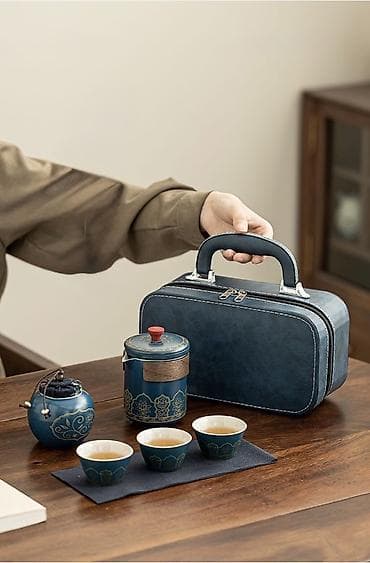 самовар большой: Подарочный мини-набор для чайной церемонии в кожаном кейсе Элегантный — 2