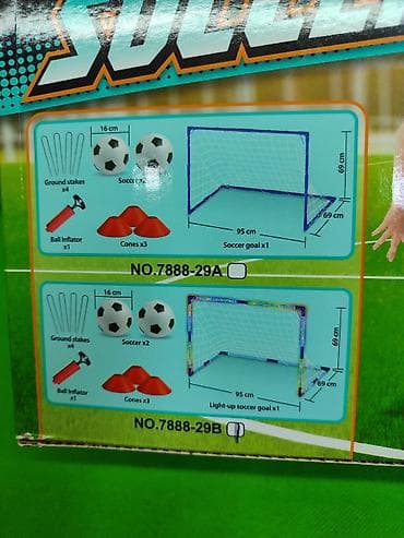 футбольные вещи: Футбол игра детская⚽ Комплектация товара: ворота, 2 мяча, насос, 3 — 4