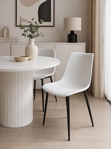 Мебель: Стул для кухни, Б/у, Другой материал, цвет - Белый — 1