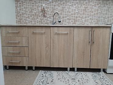 Мебельные гарнитуры: Кухонный гарнитур + газ плита + вытяжка цвет – светлый дуб длина — 2