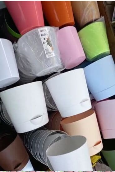 цветочница: Цветочные горшки Лотки, Висячие горшки, Прямоугольные горшки — 19