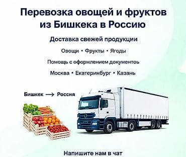 екатеринбург: Перевозка овощей и фруктов из Бишкека в Россию** Доставка свежей — 1