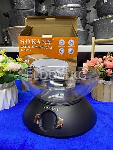 Весы кухонные от SOKANY с чашей для сыпучих и жидких продуктов