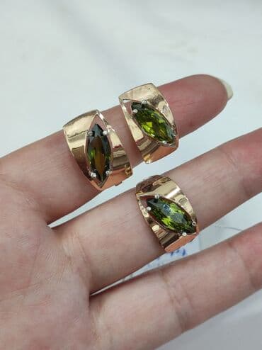 свадебное платье для высокой невесты: Серебряный Набор Серебро  напылением золото 925 Размеры имеются — 4