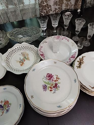 jack 4: Набор винтажной стеклянной посуды с гранёным узором Состав: - 6 — 10