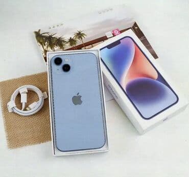 чехол на айпад 9: IPhone 14, Новый, 256 ГБ, Голубой, Кабель, Коробка, 100 % — 1