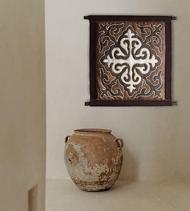 национальные тошоки: Стёганое шелковое панно с традиционным Кыргызским орнаментом — — 7