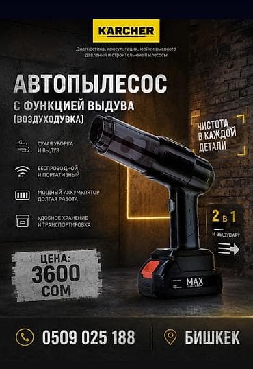 Автопылесос с функцией выдува (воздуходувка) Karcher - 2-в-1: сухая