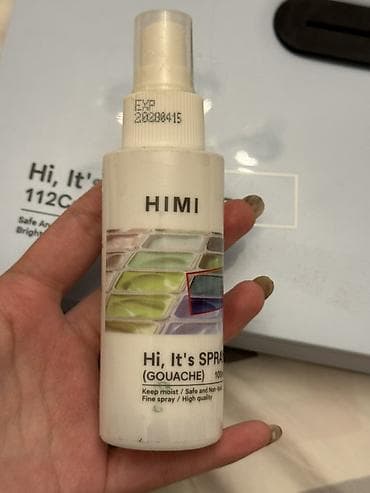 112 цветов, гуашь, пользовалась раза два. Брала за 8000. И спрей под — 3