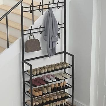 Жумшак эмерек комплекттери: Вместительная полка+вешалка для обуви Занимает мало места, легко — 1