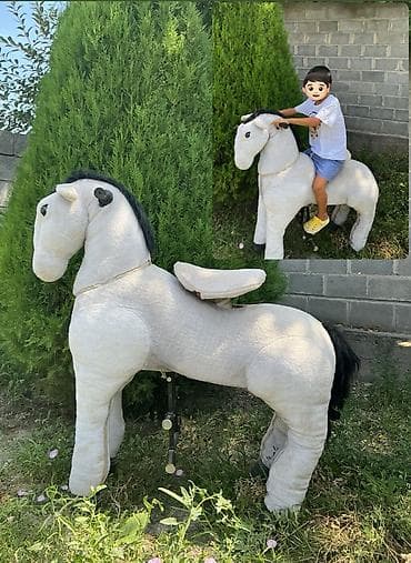 🐴 Продается плюшевая лошадка-качалка / лошадка для катания Подарите at lalafo.kg 🐴 Продается плюшевая лошадка-качалка / лошадка для катания Подарите