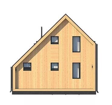 дом из контейнер: Современный каркасный дом в стиле A‑frame с панорамным остеклением — 2