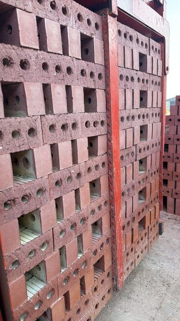 органайзеры бишкек: Тешиктүү, Бышкан кирпич, Жарым блок, 250×120×90 — 2