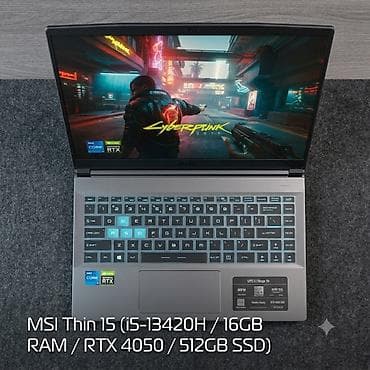 MSI Thin 15 i5-13420H 2.1-4.6GHz, 16GB, SSD 512GB, 15.6"FHD 144Hz IPS