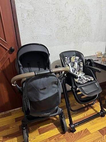 детские коляски ретро: Коляска, Другой бренд, цвет - Черный, Б/у — 1