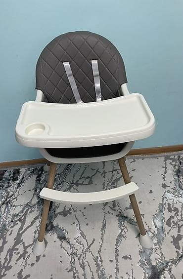 foldable table: Стульчик для кормления, Другой бренд, Дерево, Другой вид, цвет - Серый — 1