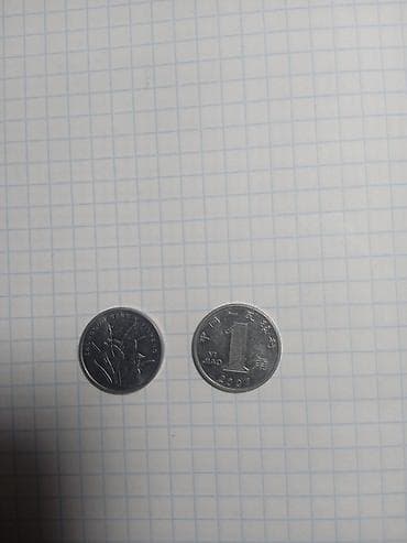 Монета КНР — 1 цзяо, 2001 год - Номинал: 1 角 (цзяо) - Страна