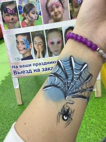 черный работа: Аквагрим для детей и взрослых - Яркие рисунки на лице и руках — 5