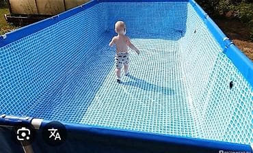 Спорт жана хобби: Каркасный прямоугольный бассейн Intex 28273 - Размеры: 4,5 × 2,2 м — 1