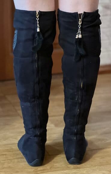 сапоги из натурального меха и кожи: Продаю зимние ботфорты 39 размер. Очень теплые — 4