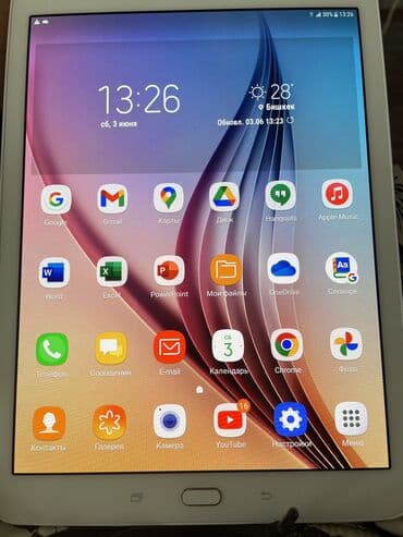 телефон самсунг j2: Планшет, Samsung, эс тутум 64 ГБ, 9" - 10", 2G, Колдонулган, Классикалык түсү - Ак — 1
