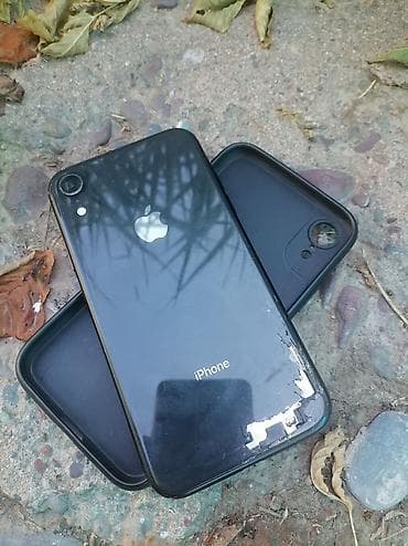 IPhone Xr, Колдонулган, 64 ГБ, Кара, Заряддоочу түзүлүш, Каптама, Кабель, 77 % — 2