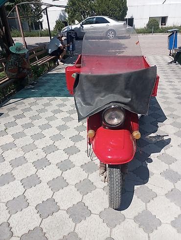 sc project: Мотороллер‑грузовой красного цвета. Запчасти,мотор запасной, редуктор — 3
