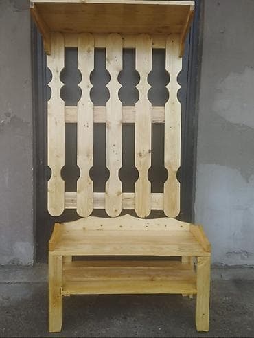 купить диванчик в прихожую: Гарнитур для прихожей, Новый, Обувница, Дерево, Бесплатная доставка, цвет - Желтый — 4