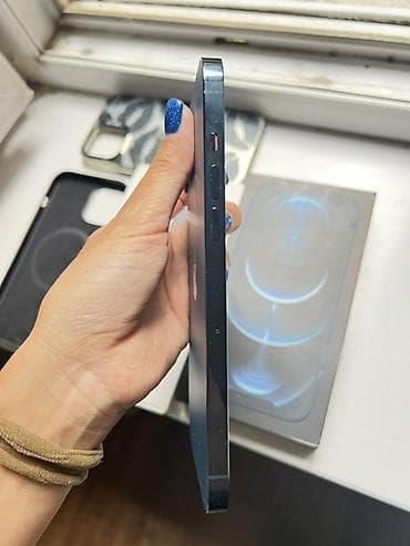 iphone 12 mini: IPhone 12 Pro Max, Б/у, 256 ГБ, Pacific Blue, Коробка, 77 % — 7