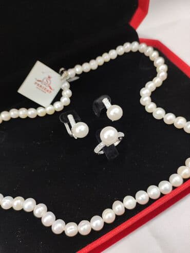 самые красивые свадебные платья в мире: Серебряный Набор + Бусы Жемчуг Серебро 925 Дизайн Италия качество — 5