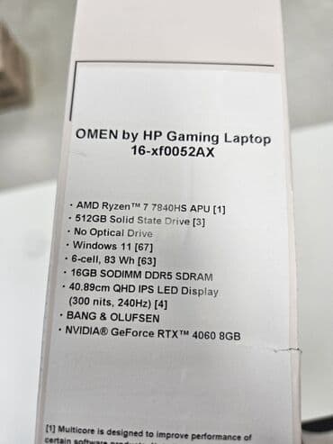 айфон нодбук: Ноутбук, HP, 32 ГБ ОЗУ, AMD Ryzen 7, 16 ", Б/у, Игровой, память NVMe SSD — 5