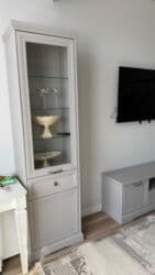 срочно связи переездом: Гарнитур для зала, Новый, Шкаф, Тумба под ТВ, МДФ, Самовывоз, Платная доставка, цвет - Серый — 3