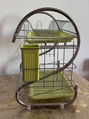 стеллаж для сушки посуды бу: Сушилка для посуды двухэтажная. В идеальном состоянии. Всё целое — 3