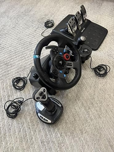 гоночный: Руль Logitech G29 Состояние 9/10 Все отлично работает Коробки к — 4