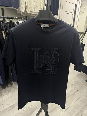 Мужская футболка, XL, 2XL, S, Новый, цвет - Синий, Самовывоз