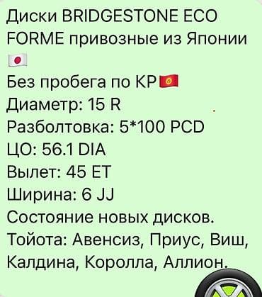 titan diski: Литые Диски R 15 Комплект, отверстий - 5, Б/у — 10