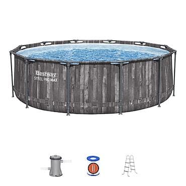 Каркасный бассейн Bestway Steel Pro MAX 366×100 см - Объем: 9150 л - — 2