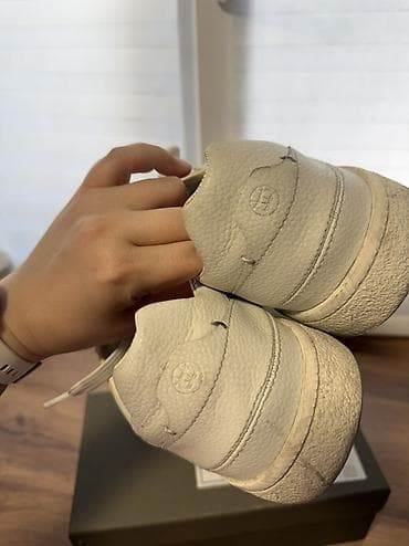 кроссовк: Белые мужские кожаные кеды Massimo Dutti - Размер: 43 (маркировка на — 3