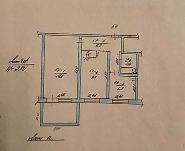 5: 2 комнаты, 42 м², 5 мкр 104 серия, 3 этаж, Косметический ремонт — 2